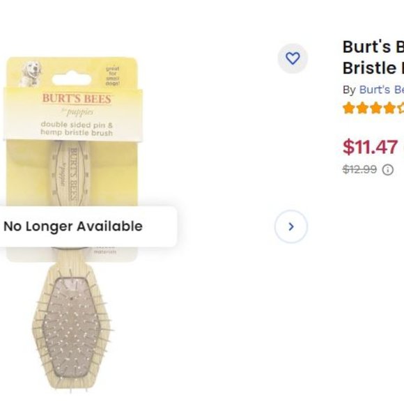 Burt's Bees Puppies Double Sided Pin & Bristle Grooming Brush - Picture 11 of 11